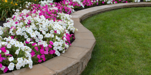 Retaining Wall, Landscaping Wall, Stone Wall, Flower Bed